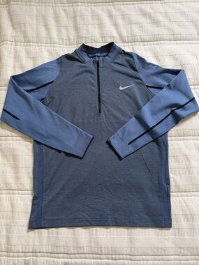 Nike Blue 1/4 Zip Athletic Pullover